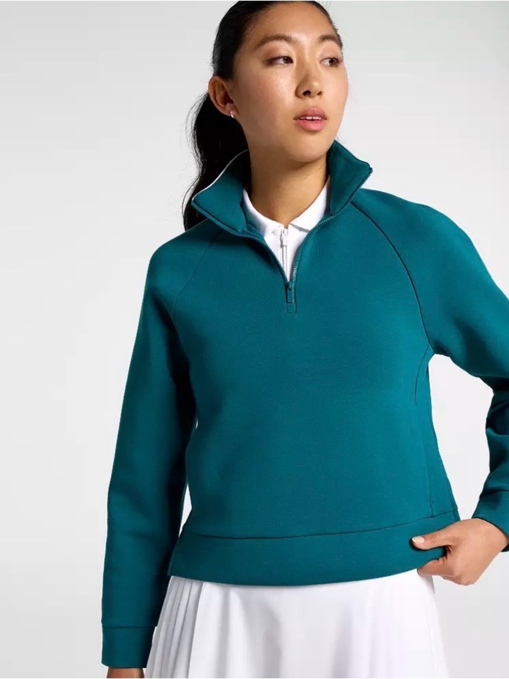 NWT Calia Emerald Falls 1/4 Zip Soft Scuba Golf Sweatshirt
